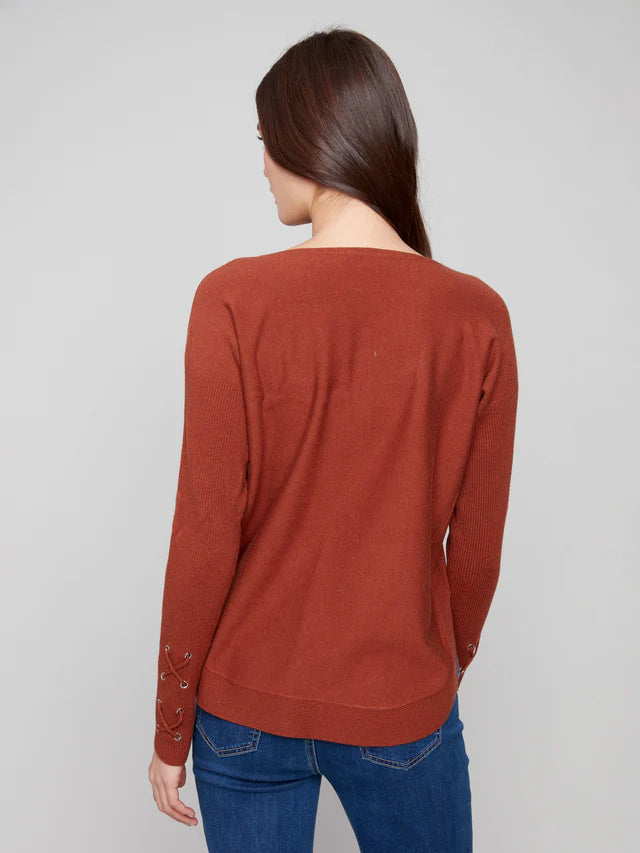 Charlie B Sepia Pocket Sweater