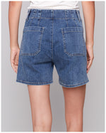 Charlie B Medium Wash Front Pocket Shorts