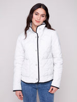 Quilted Puffer Jacket With Removeable Hood