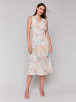 Charlie B Maxi Dress With Ruching At Empire Waist