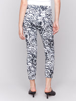 Charlie B Crinkle Jogger Black/White Print