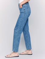 Carlie B Wide Leg Medium Blue Jean