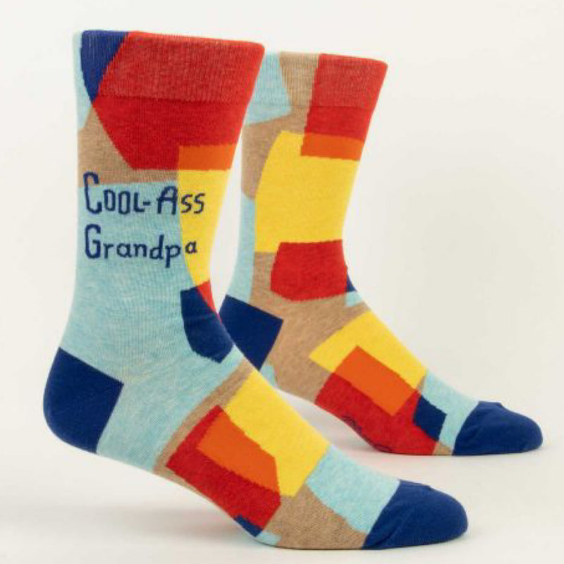 Blue Q Mens Crew Socks "Cool-Ass Grandpa"