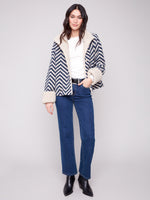 Charlie B Navy Chevron Jacket