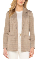 Liverpool Khaki Grid Boyfriend Blazer