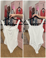 Second Skin White Body Suit Think Strap