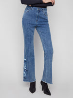 Charlie B Bootcut Jean With Side Embriodery Detail