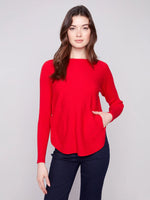 Charlie B Crimson Pocket Sweater