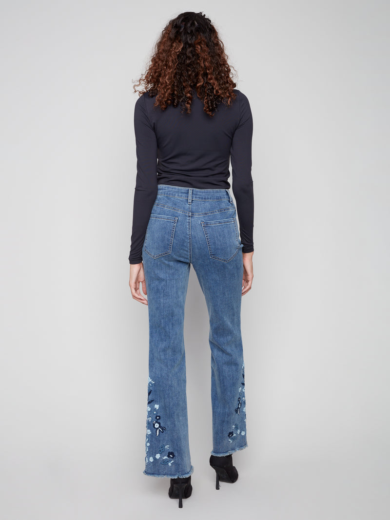 Charlie B Bootcut Jean With Side Embriodery Detail