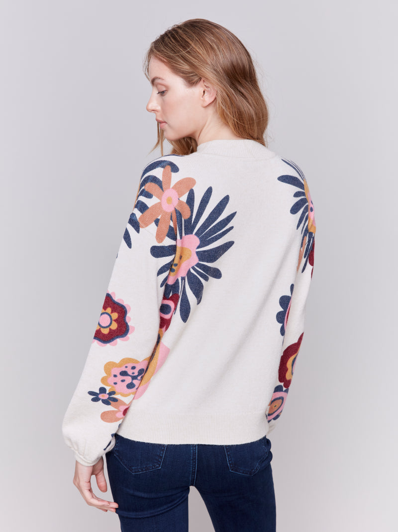 Charlie B Statment Floral Sweater