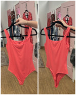 Second Skin Coral Body Suit Thin Strap