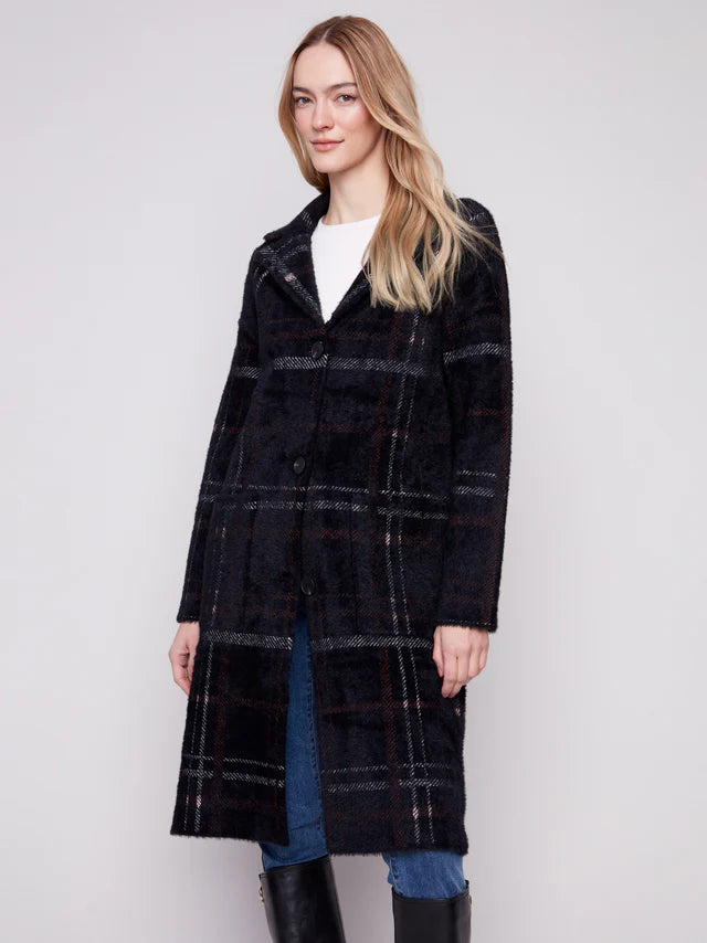 Charlie B Knit Coat Mocha