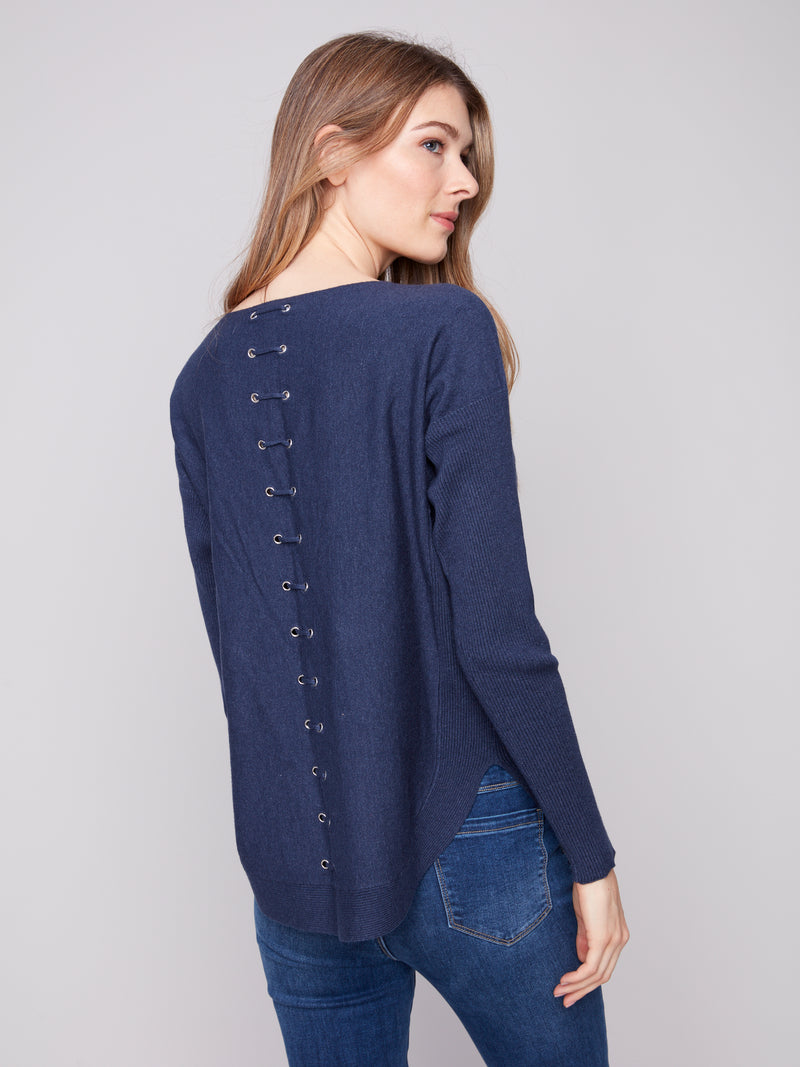 Charlie B Pocket Sweater Denim