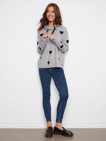 Charlie B Grey Sweater With Heart