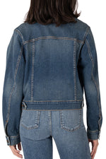 KUT Julia Crop Jacket Dark Stone Wash