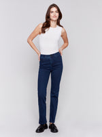 Charlie B Dark Wash Straight Leg Jeans