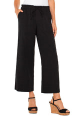 Liverpool Pull On Wide Leg Pant Black