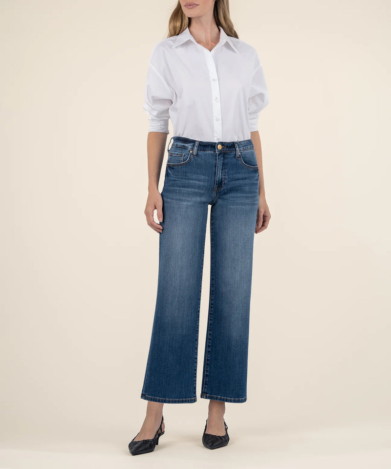 Kut Charotte High Rise Wide Leg Jeans Healthy Wash