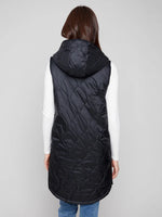 Charlie B Pearilized Puffer Vest Black
