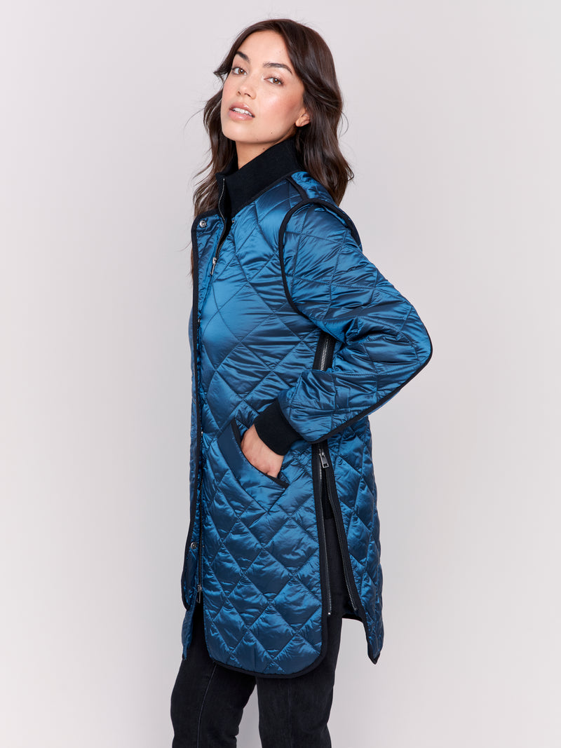 Charlie B Quilted Jacket Peacock