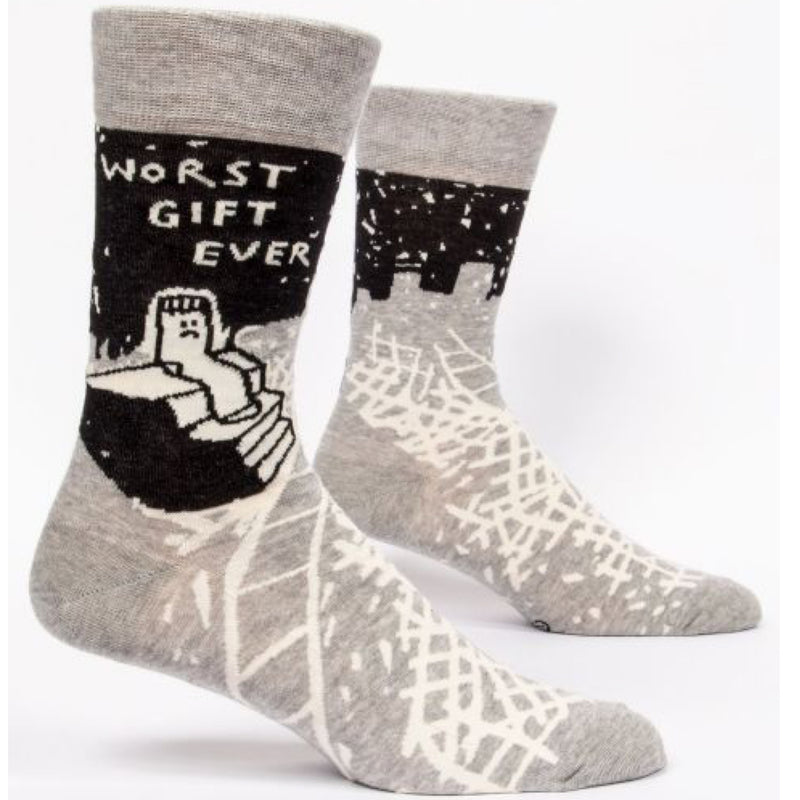 Blue Q Mens Crew Socks "Worst Gift Ever"