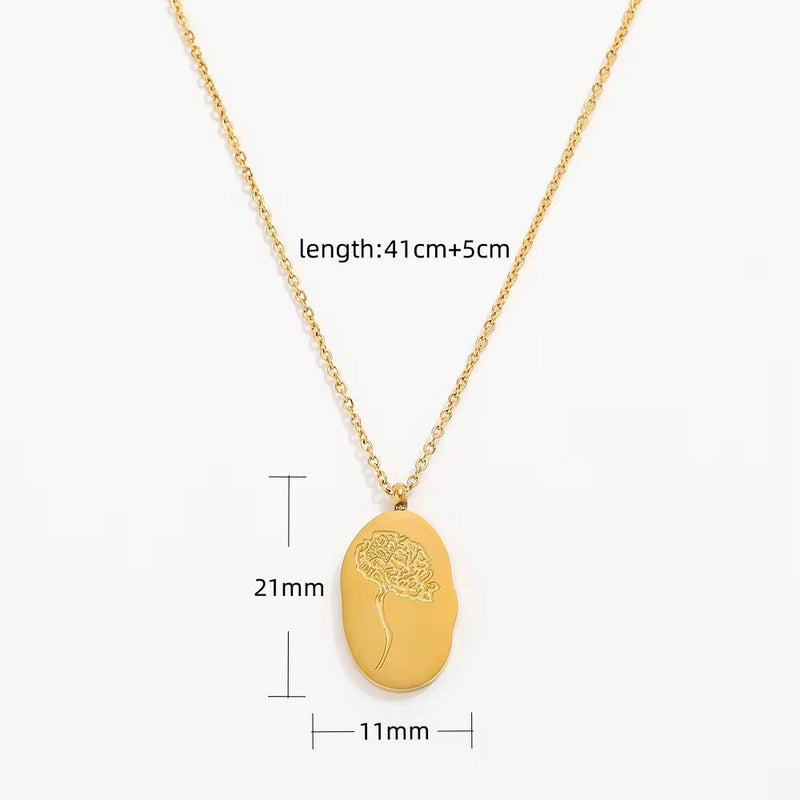 Birth Month Necklaces Gold