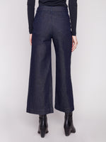 Charlie B Dark Blue Crop With Rectangle Patch Pockets