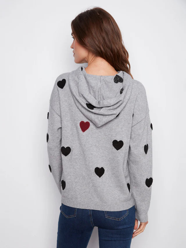 Charlie B Grey Sweater With Heart