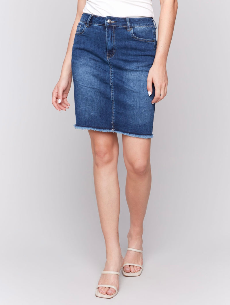 Charlie B Basic Denim Skirt