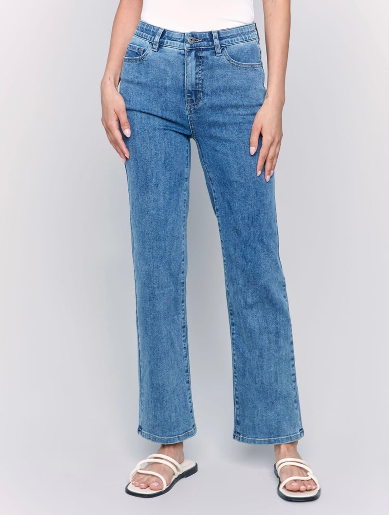 Carlie B Wide Leg Medium Blue Jean