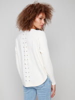 Charlie B Pocket Sweater Ecru