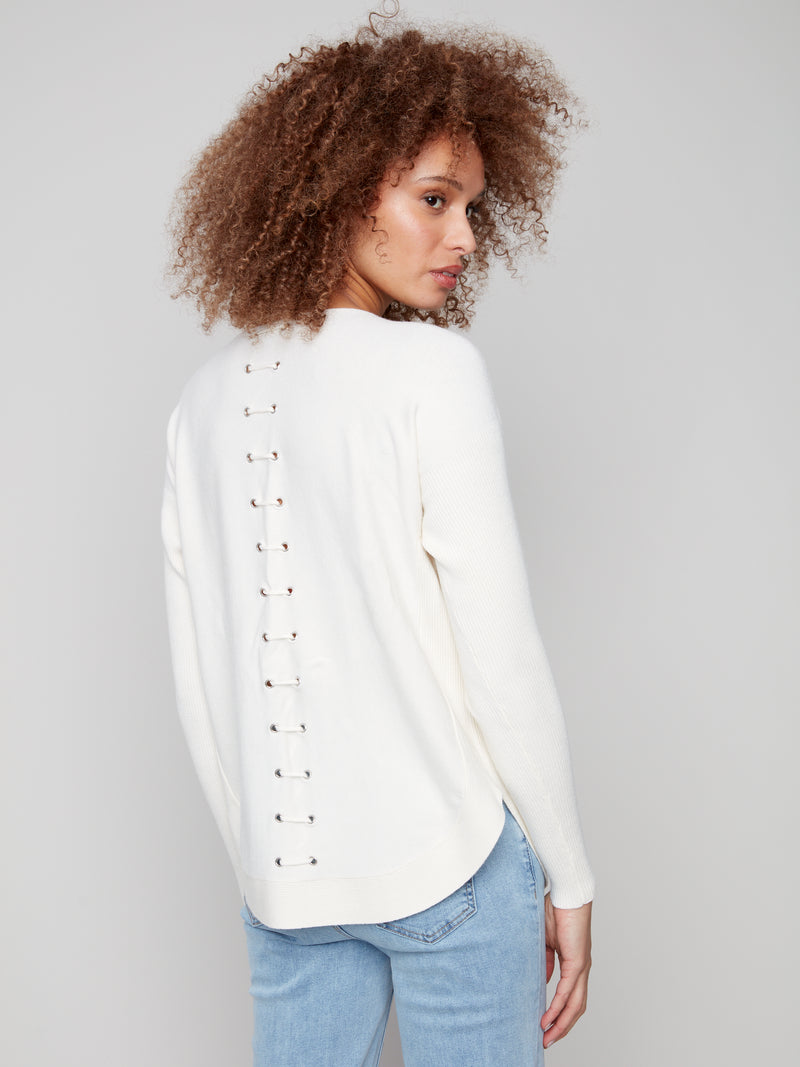 Charlie B Pocket Sweater Ecru