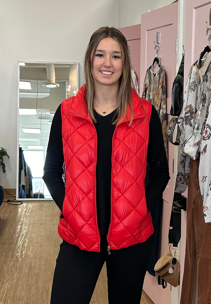 Point Zero Puffy Vest Red