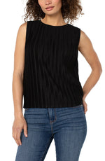 Liverpool Sleeveless Boat Neck Nit Top