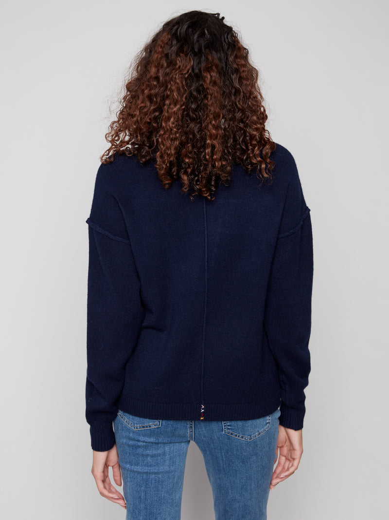 Charlie B Navy Love Sweater