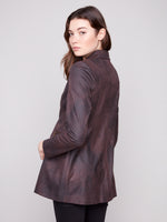 Charlie B Faux Suede Long Jacket