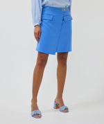 Esqualo Blue SKirt With Fuax Belt Detail