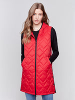 Charlie B Red Quilted Vest