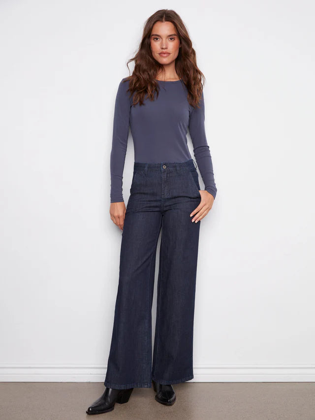 Charlie B Dark Blue Trouser