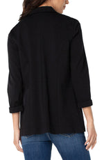 Liverpool Black Boyfriend Blazer with Princess Dart
