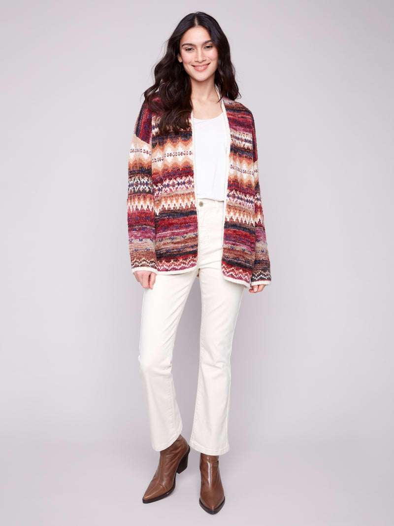 Charlie B Jewel Long Cardigan With Pockets