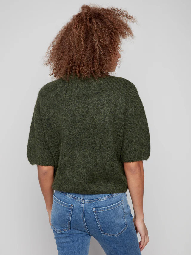 Charlie B Elbow Sleeve Sweater Spruce