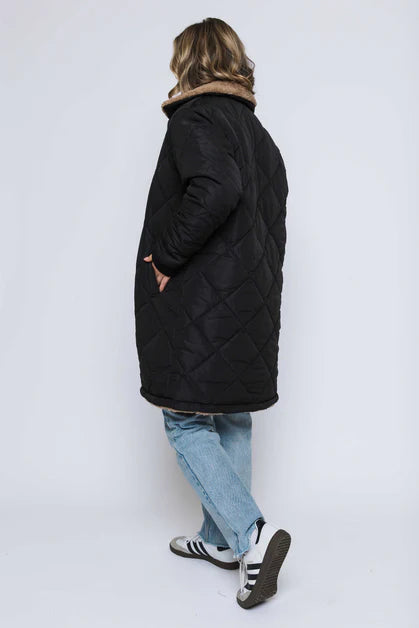 Orb Black Quilted Jacket
