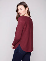 Charlie B Pocket Sweater Cabernet