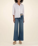 KUT Meg High Rise Wide Leg W/ Patch Pockets Loyalty Wash