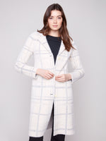 Charlie B Ivory Coatigan With Large Front Pockets