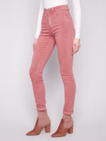 Charlie B Slim Leg Cuffed Jean Primrose