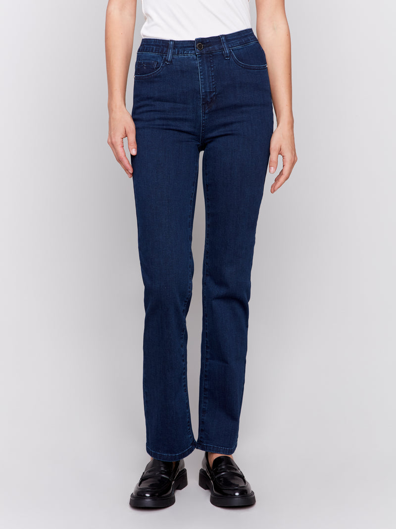 Charlie B Dark Wash Straight Leg Jeans