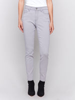 Charlie B Soft Grey Full Length Skinny