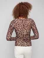 Charlie B Longsleeve Cheetah Print Blouse
